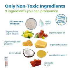 Mineral Tinted Sunscreen for Face, Iron Oxide Sunscreen Zinc