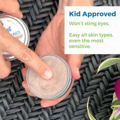 Kid Approved Reef-Safe Tinted Zinc Sunscreen Paste for Face, safe for all skin types.