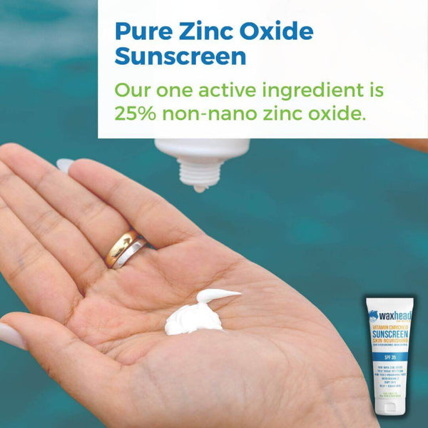 Zinc Oxide Sunscreen Gallon - Vitamin Enriched, featuring 25% non-nano zinc oxide for optimal skin protection.