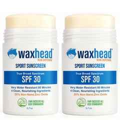 Reef Safe Zinc Sunscreen Stick by Waxhead, 3.7oz, sport sunscreen, SPF 30, very water resistant, non-nano zinc oxide.