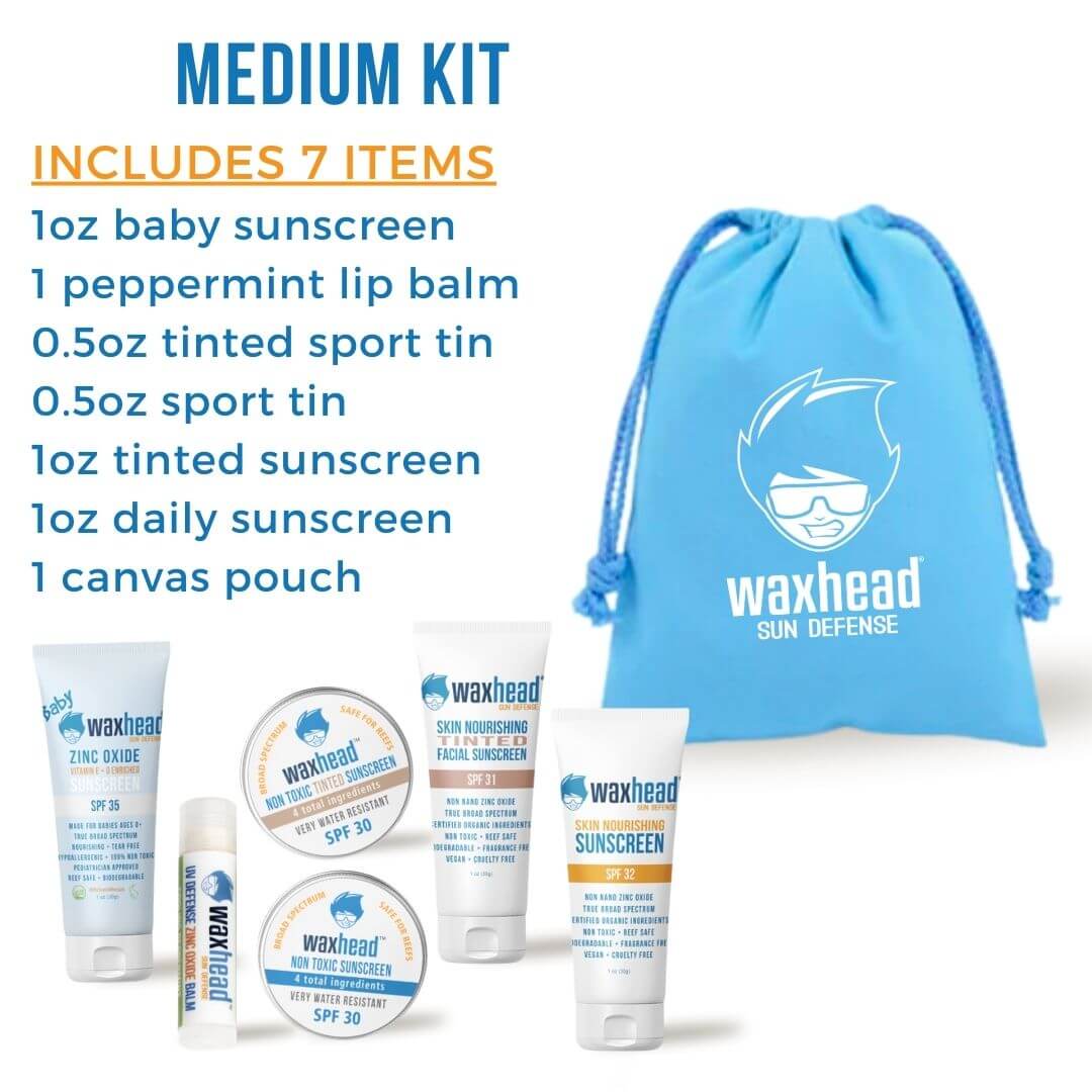 Waxhead Coral Reef Safe Sunscreen Travel Size - Zinc Oxide Sunscreen, Kids Sunscreen, Biodegradable Sunscreen, Reef Friendly Sunscreen, Mini