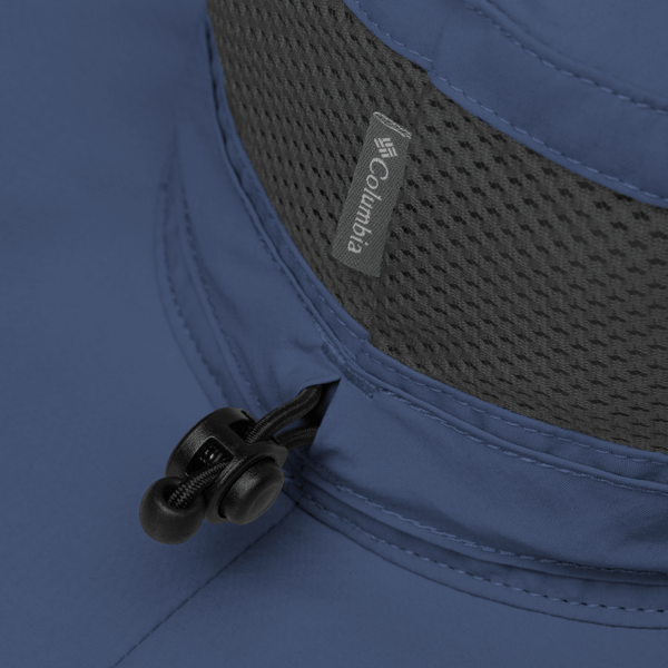 wide brim sun hat fabric and embroidered Waxhead logo on Columbia Booney Hat