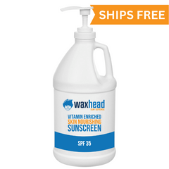 Zinc Oxide Sunscreen Gallon - Vitamin Enriched skin nourishing sunscreen with SPF 35 in a professional bottle.
