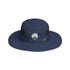 Wide Brim Sun Hat | Breathable Navy Booney Hat Columbia Booney Hat with Waxhead logo – wide brim UPF 50 sun hat for men