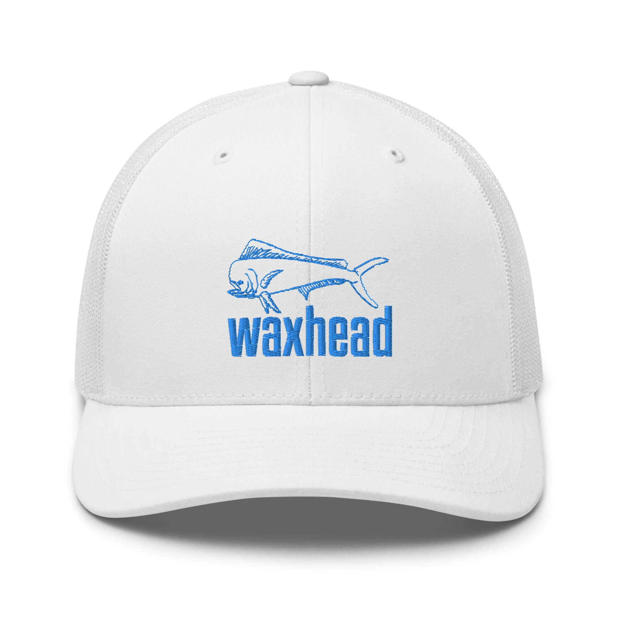 Mahi Mahi Fishing Hat | Fishing Trucker Hats | Dolphin Hat White