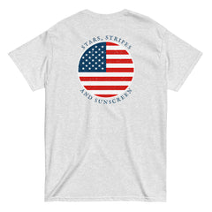 Stars, Stripes and Sunscreen T Shirt July Fourth 1776 Flag T Shirt July 4th Independence Day Tee