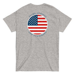 Stars, Stripes and Sunscreen T Shirt July Fourth 1776 Flag T Shirt July 4th Independence Day Tee