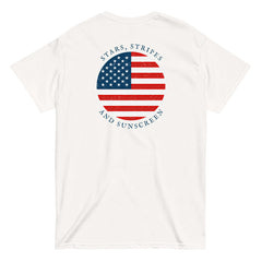 Stars, Stripes and Sunscreen T Shirt July Fourth 1776 Flag T Shirt July 4th Independence Day Tee