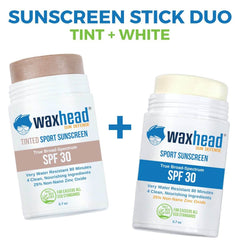 Tinted Zinc Sunscreen Stick and white sport sunscreen duo for broad-spectrum sun protection with SPF 30.