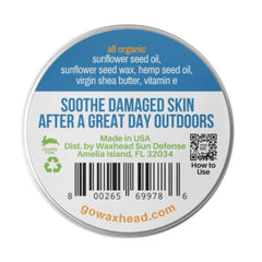 Label for Healing Salve Shea Butter Balm, featuring organic ingredients and usage instructions.