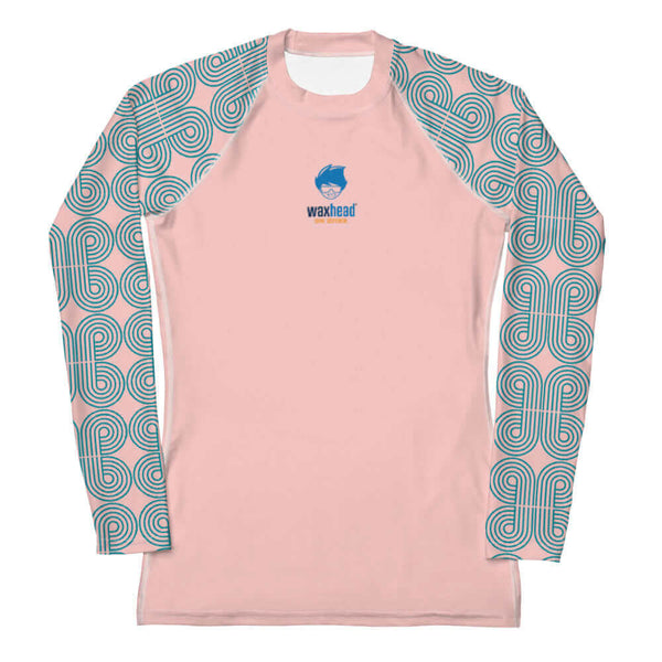 Modern Pink Rash Guard Long Sleeve | Waxhead
