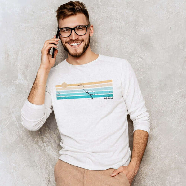 saltwater marsh Long Sleeve T Shirt Waxhead Salt Marsh Graphic Long Sleeve T Shirt - Low Country Cotton Tee Shirts - Men, Women, Adult 