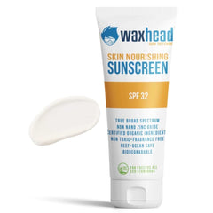 Mineral Zinc Oxide Sunscreen tube with SPF 32 and cream, biodegradable, non-toxic, safe for families and ocean.