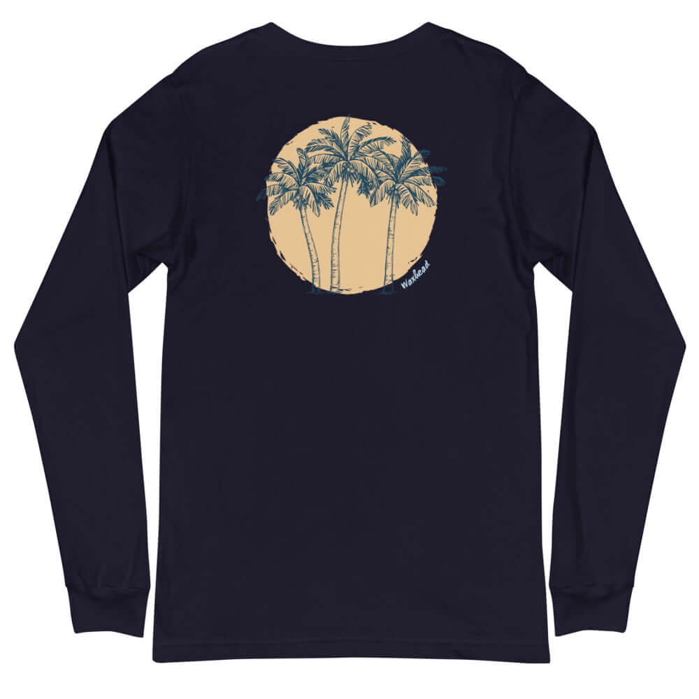 Long Sleeve Surf Tee Shirt, Palm Trees