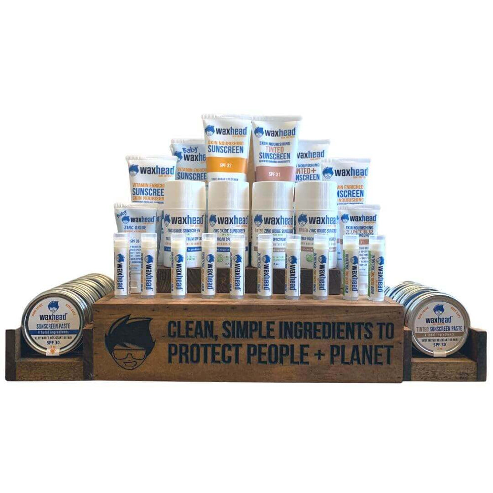 Retail Starter Kit Waxhead Zinc Oxide Sunscreen Reef Safe Sunscreen Zinc Sunscreen