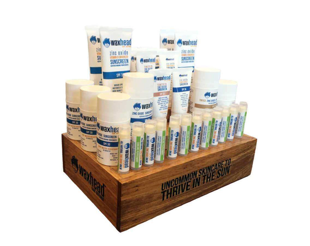 Wholesale - Retail Display Waxhead Zinc Oxide Sunscreen Reef Safe Sunscreen Zinc Sunscreen